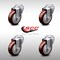 Service Caster 4 Inch SS Maroon Polyurethane Wheel Swivel Bolt Hole Caster Set SCC-SSBH20S414-PPUB-MRN-4 - alternate 5